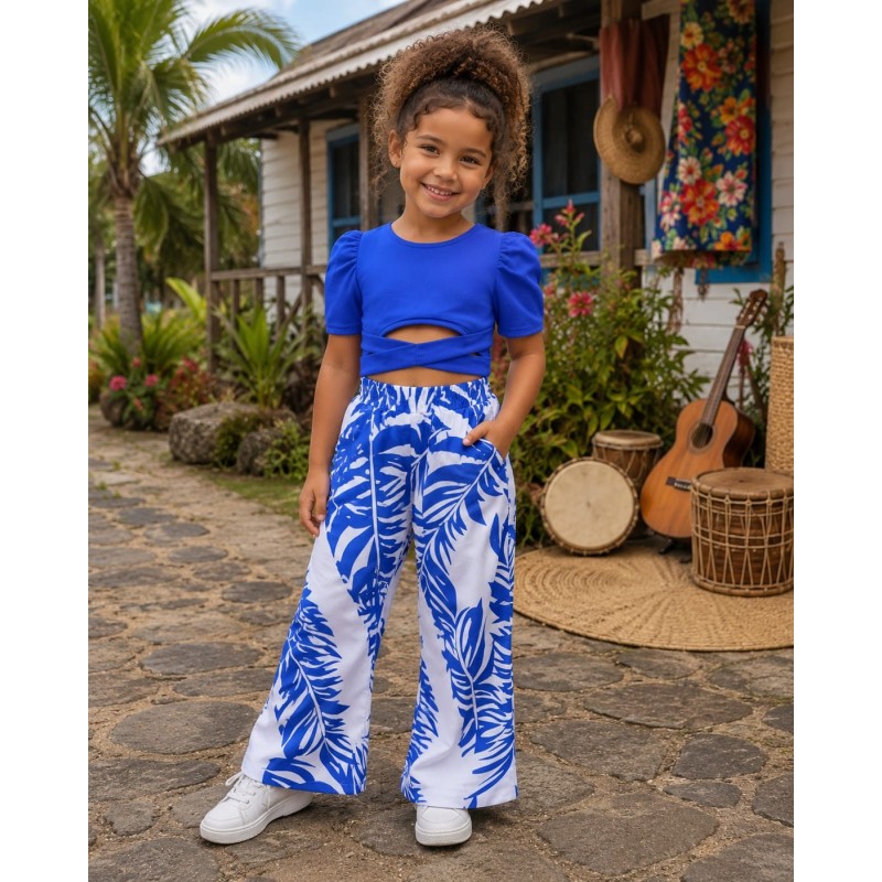 Ensemble crop top et pantalon palazzo