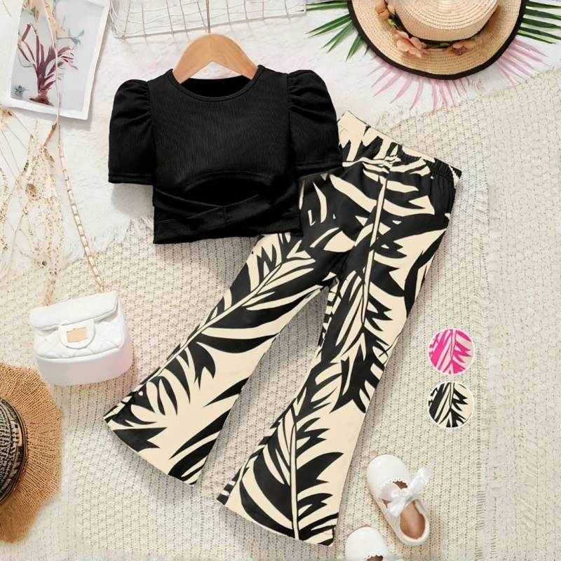 Ensemble crop top et pantalon palazzo
