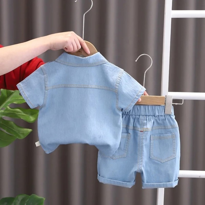 Ensemble chemise et short en jean