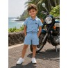 Ensemble chemise et short en jean