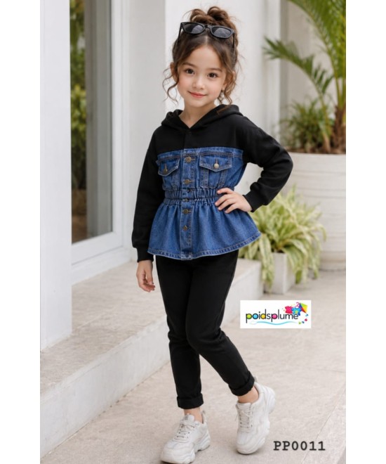 Robe à capuche en jean