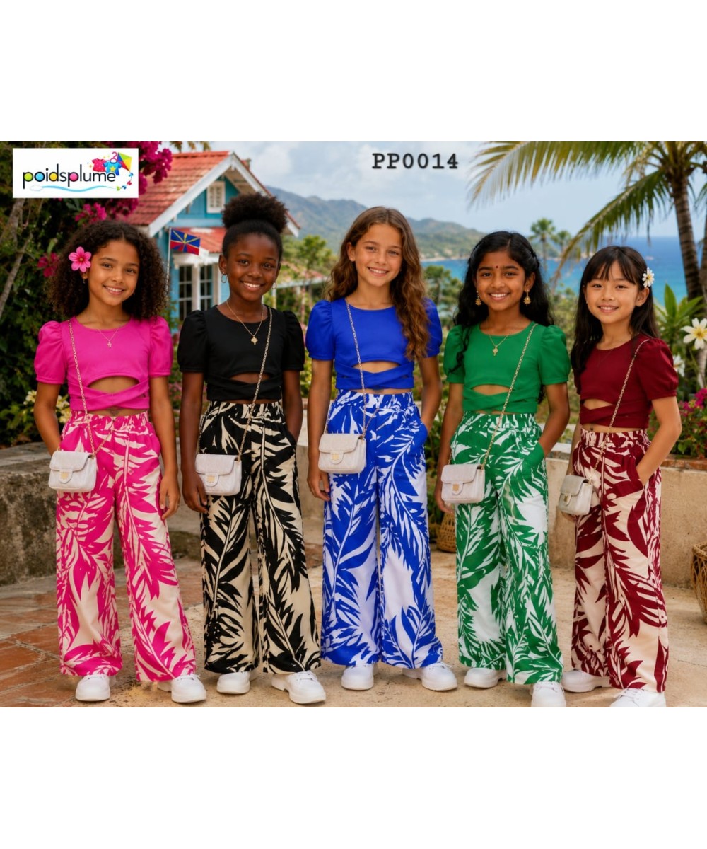Ensemble crop top et pantalon palazzo