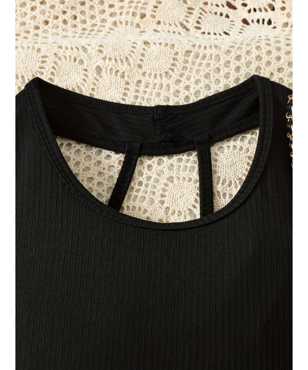 Ensemble haut sans manches et pantalon palazzo plissé