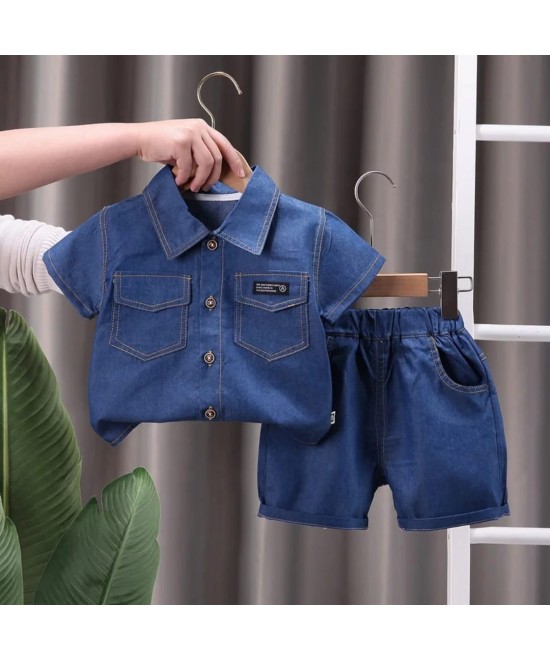 Ensemble chemise et short en jean