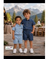 Ensemble chemise et short en jean